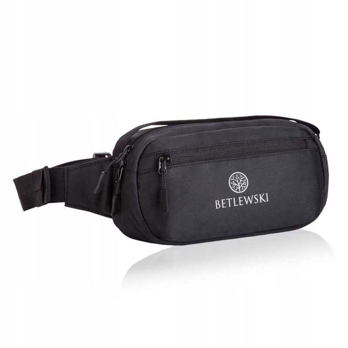 BETLEWSKI Nerka Sportowa Materiałowa Saszetka Biodrówka Lekka Logo