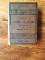 1885 . Staatshandbuch  . Deutsches Reich und  Einzelstaaten . Oryginał