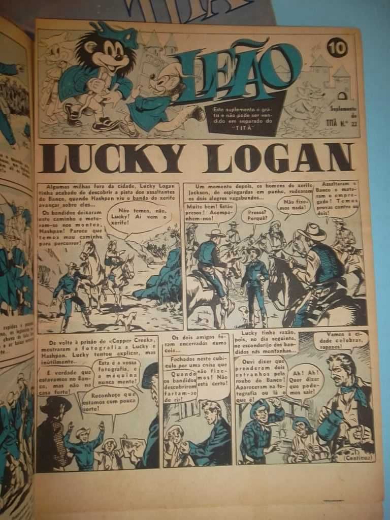 Titã (1954) - Lote de revistas com separatas e suplementos "Leão"