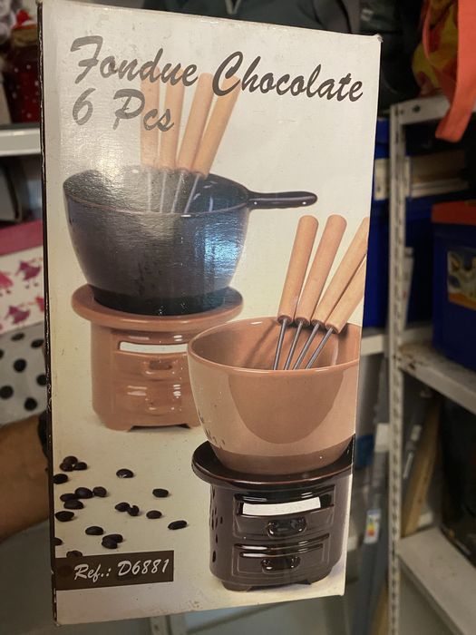 Conjunto cerâmica para Fondue de chocolate