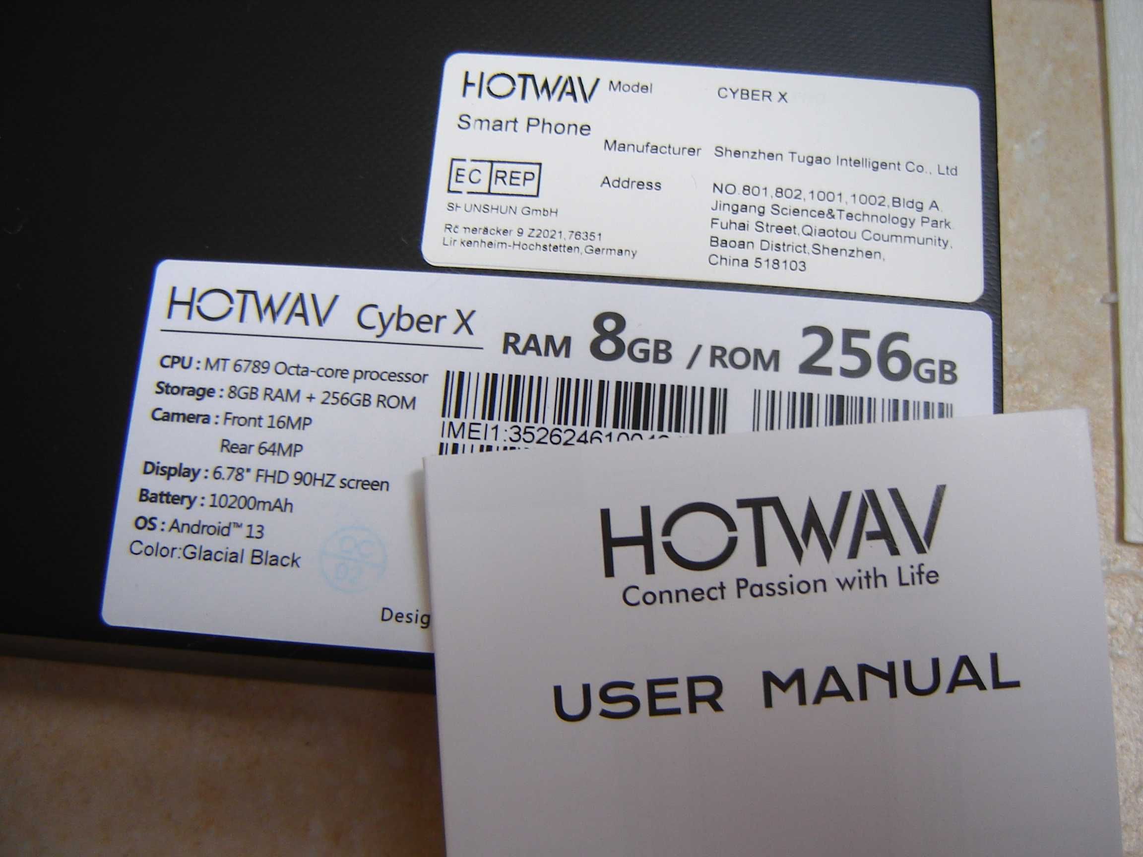 Смартфон Hotwav Cyber X 8GB/256GB, NFC, G99 , 10200мАч, Android13