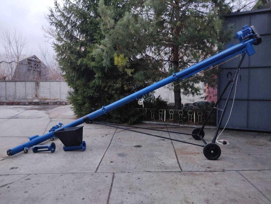 Шнековий погрузчик з підбирачем, шнек, транспортер зерна, протруювач