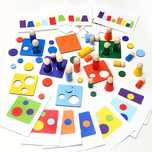 Kolory Montessori zabawka drewniana sorter gra Lalki peg Montessori