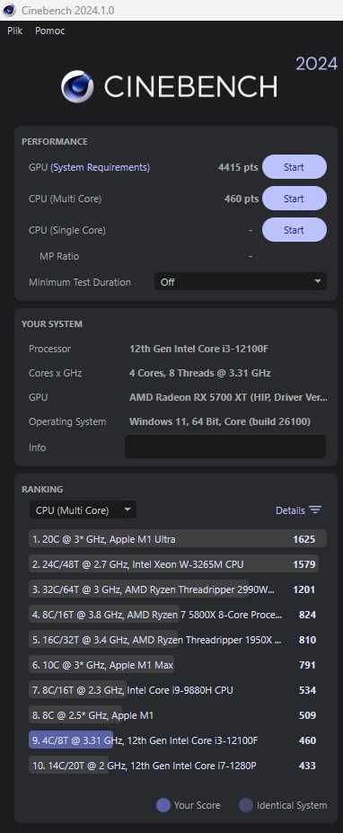 Komputer Stacjonarny i3-12100f RX 5700 XT 16GB RAM 512 GB SSD Wi-Fi BT