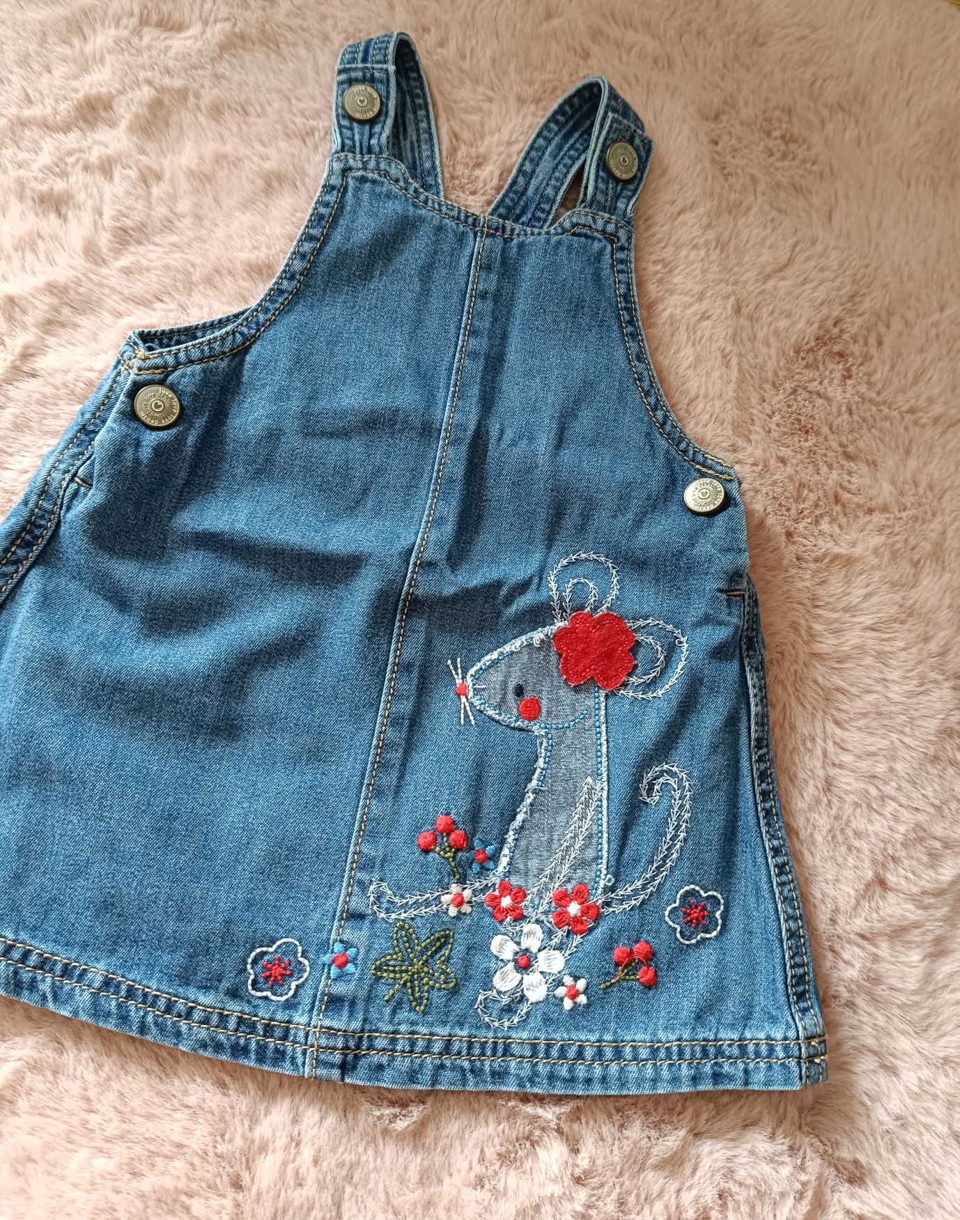 Sukienka jeansowa 80