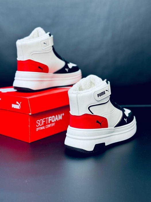 Puma женские зимние кроссовки на меху натуральная кожа красовки пума1
