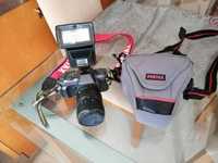 Máquina fotográfica Pentax P30t mais flash e mala de transporte