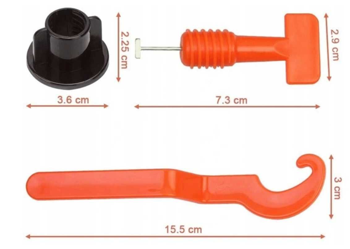 SYSTEM do POZIOMOWANIA PŁYTEK Kliny Kliipsy Uchwyt 100 sztuk + GRATISY