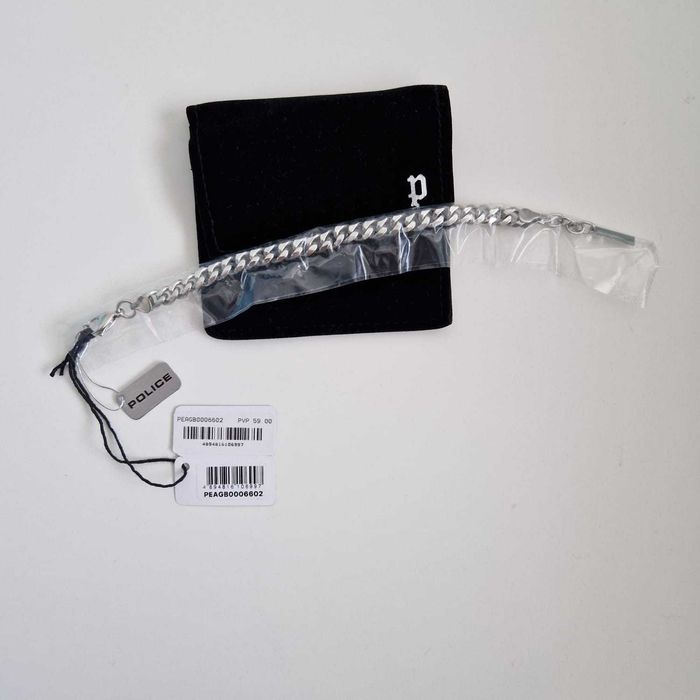 Pulseira de metal e prata  da Police
