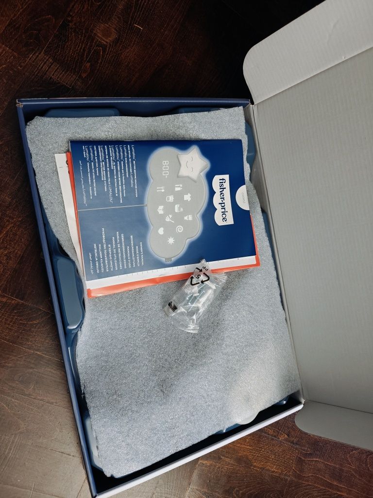 Chmurka Lumalou Fisher Price, uspakajacz z aplikacją, zegarek, rutyna