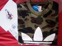(XL) BAPE Nowa koszulka kolaboracja Adidas X BAPE T-shirt