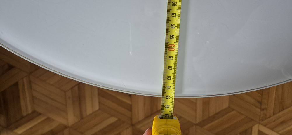 Stolik kawowy biały szklany