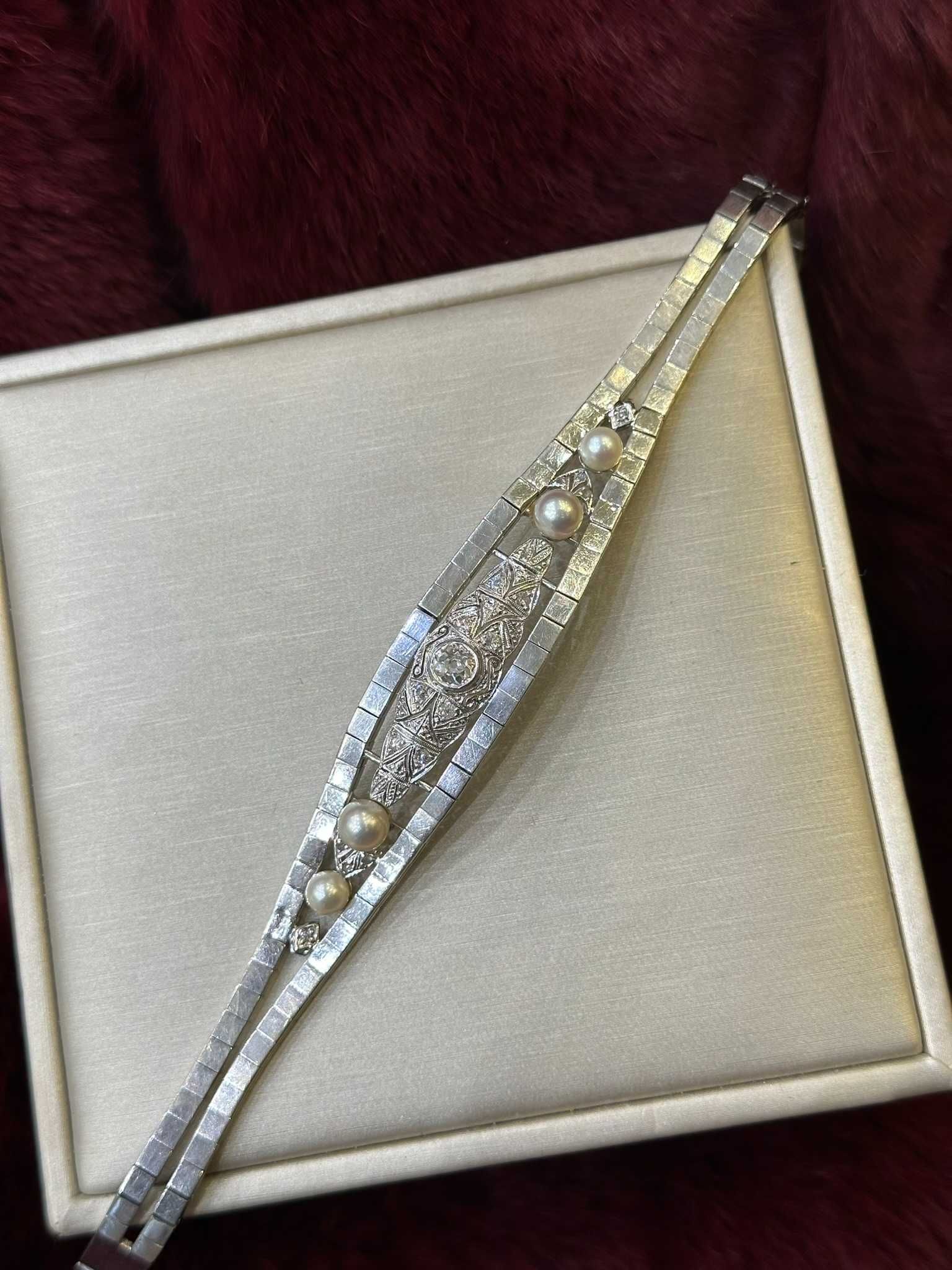 Bransoletka Z Brylantami Diamenty Artdeco 1 C