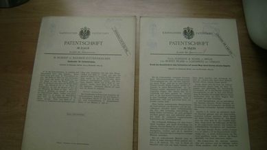 Starocie z PRL Militaria Patent niemiecki = Zestaw 2 oryginały schemat