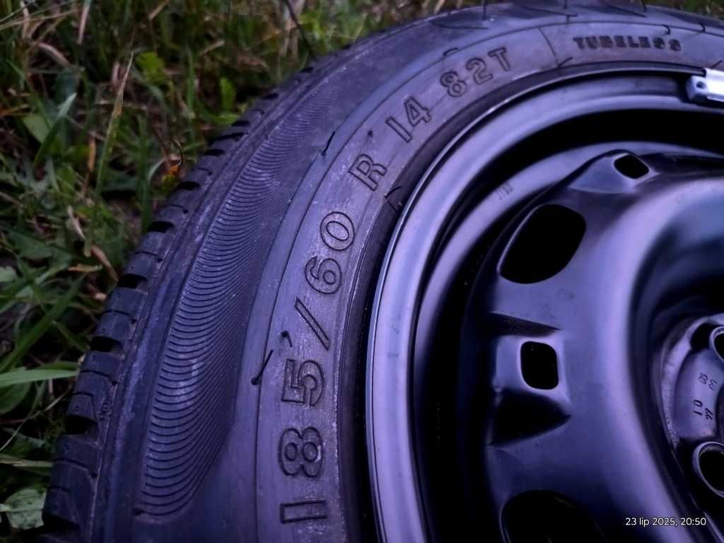 Jak NOWE KOŁO-ZAPAS-14"5x100Ø57 SKODA-SEAT-VW-AUDI Opona 185/60R14~8mm
