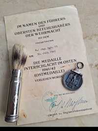 Odznaka + Dyplom+ szczotka do golenia II Wojna Światowa