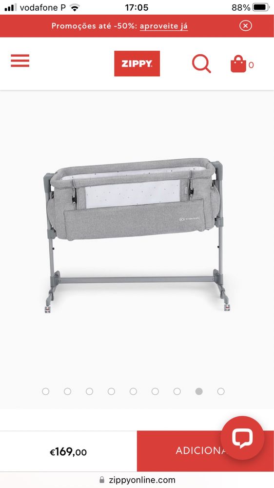 Berço Neste Up Grey Light Melange Kinderkraft