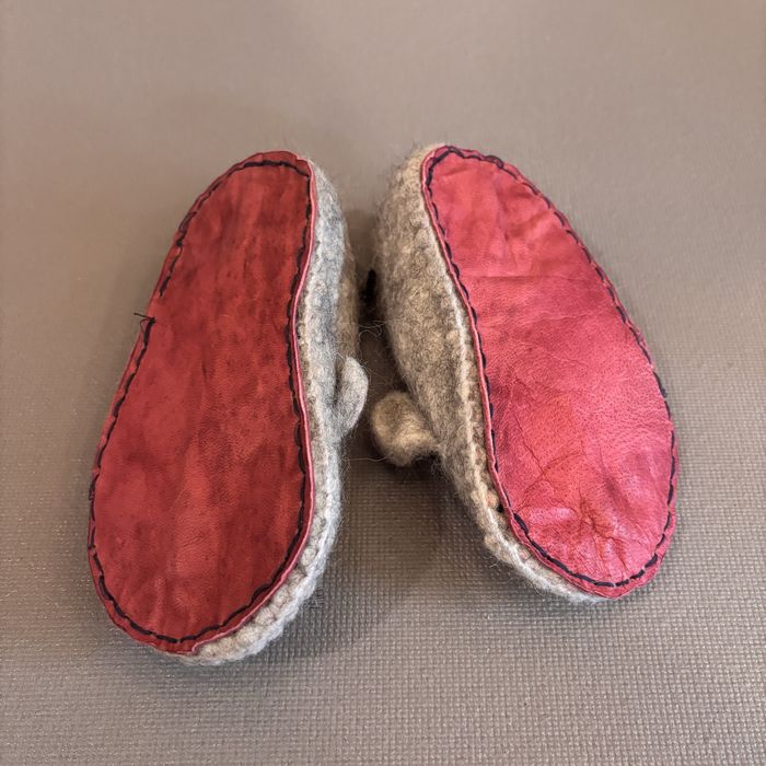 Капці Тапки дитячі ручної роботи натуральна вовна мишка EESTI KÄSITOO