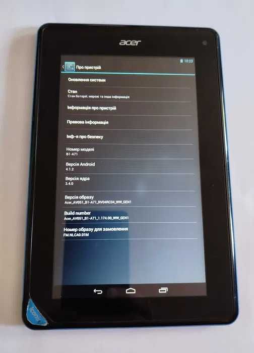 Планшет Acer Iconia