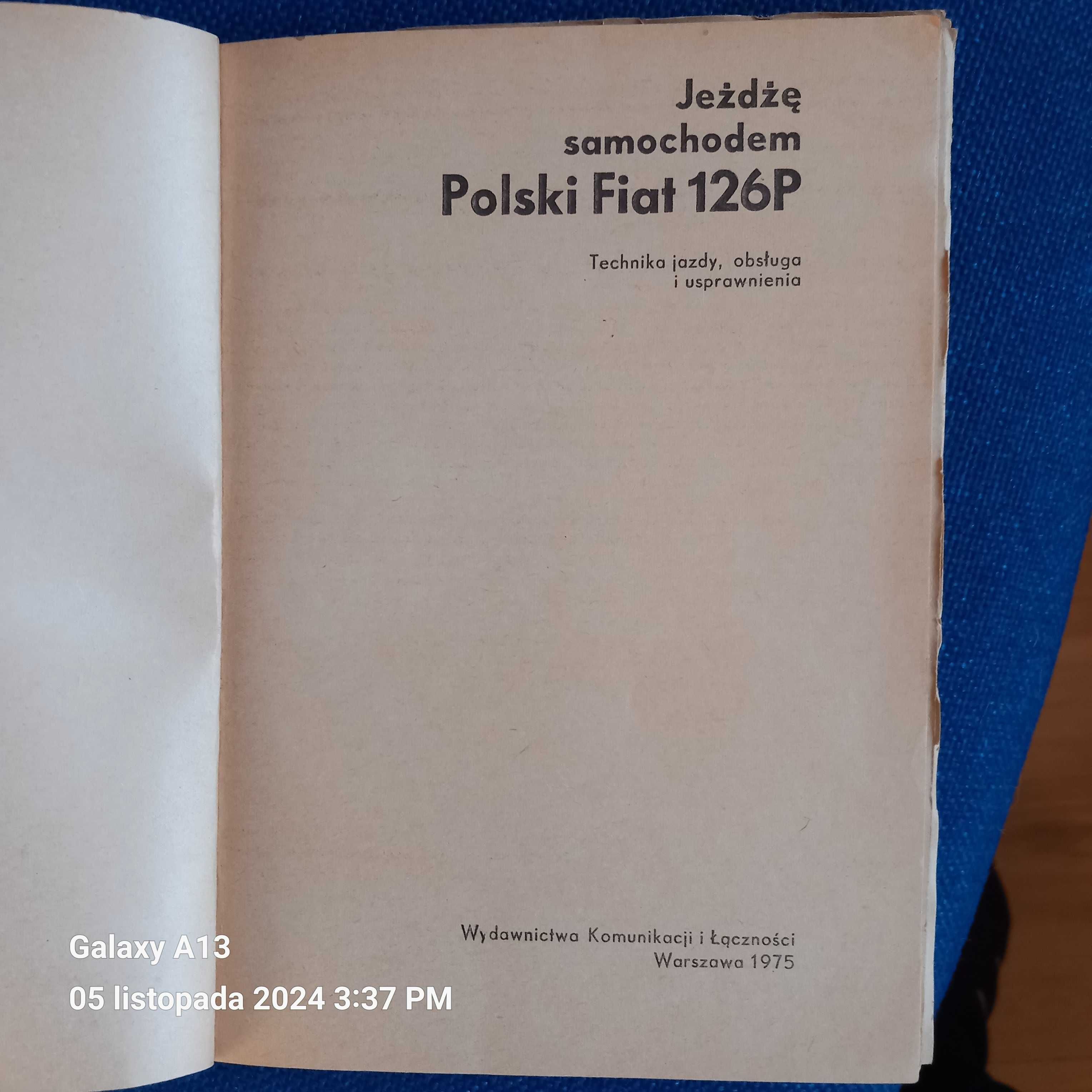Ksiazka Jeżdżę samochodem polski fiat 126p 1975