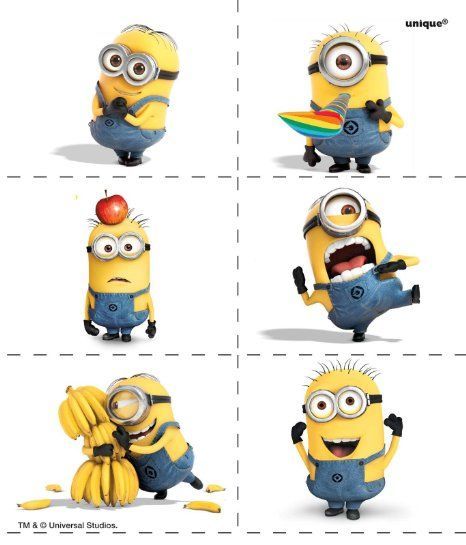 Zmywalne tatuaże dla dzieci MINIONKI 12 szt. USA the minions naklejki