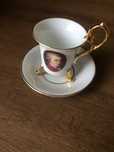 Porcelanowa filiżanka, pamiątka Salzburg lata 90-te, vintage, Mozart