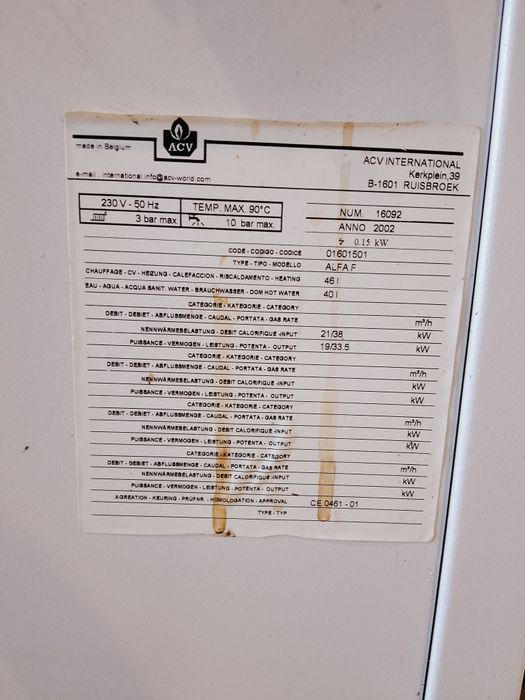 Piec acv Alfa olej opałowy