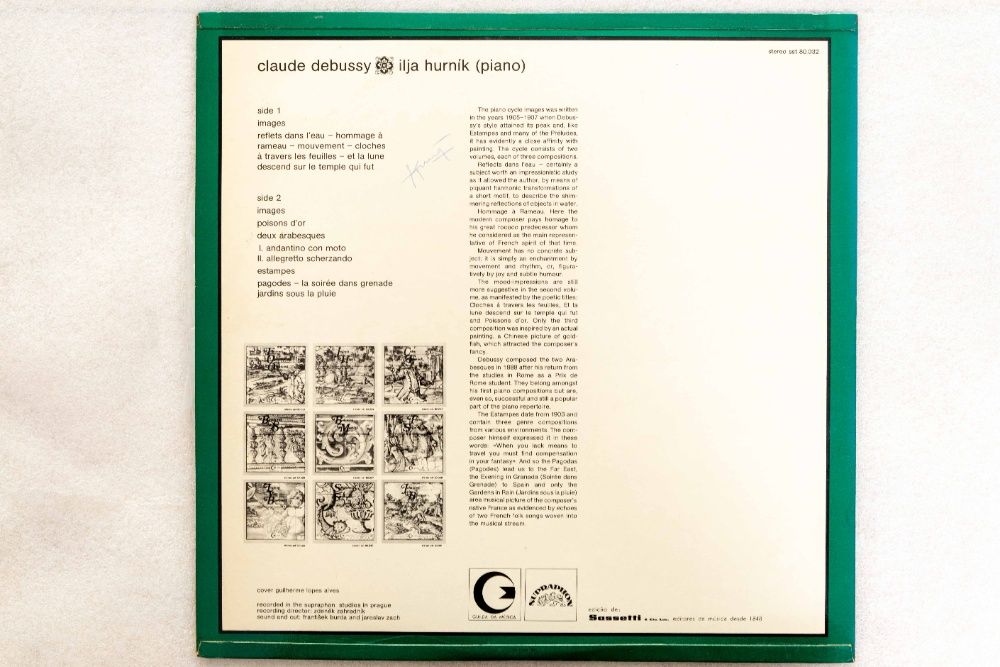 LP disco de vinil, Claude Debussy, images
