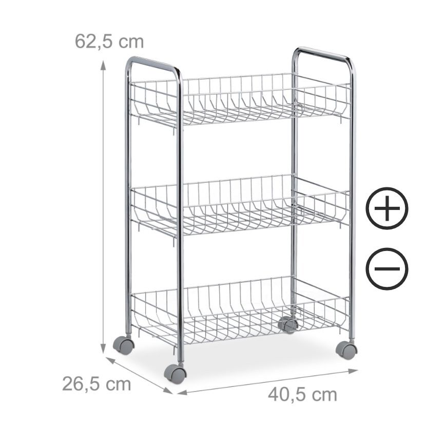 Metalowa półka na kółkach