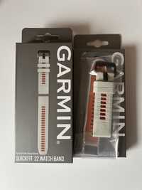 Ремінець Garmin QuickFit 22 Watch Bands Fog Grey/Ember Orange Silicone