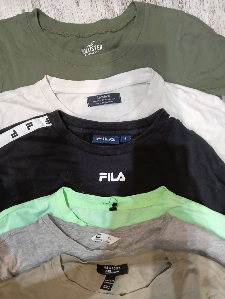 Zestaw ubrań damskich koszulki t-shirt XS/S Bershka New Look Fils