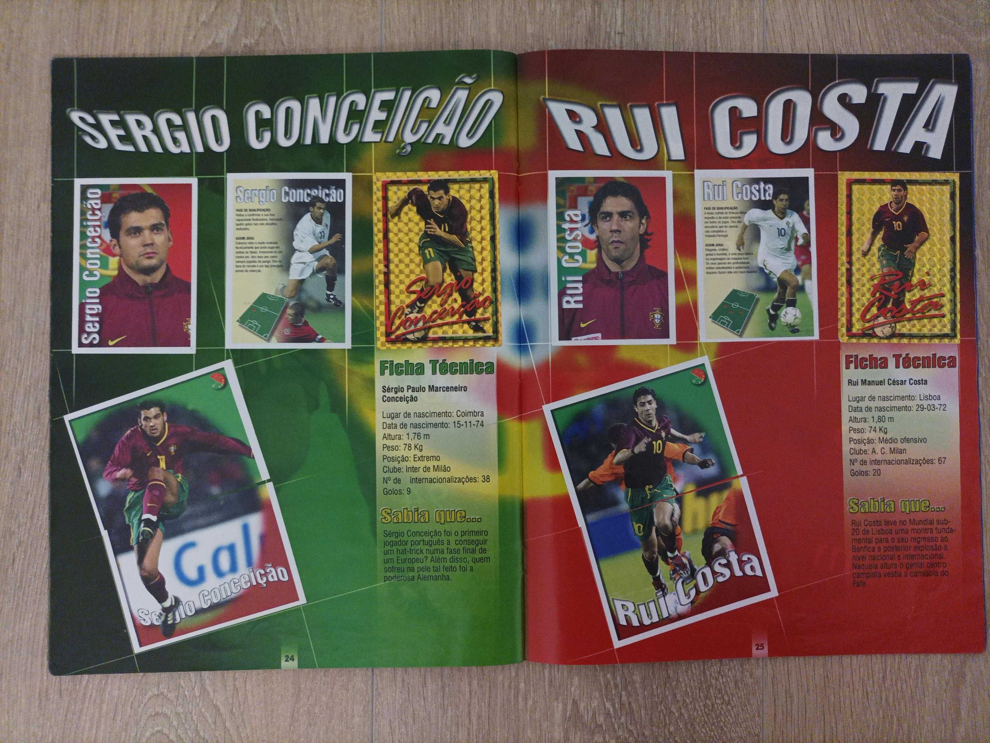 Caderneta completa cromos Força Portugal Panini
