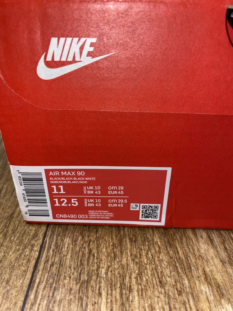 РАСПРОДАЖА! Оригинальные Кроссовки Nike Air Max 90 Balck (CN8490-003)