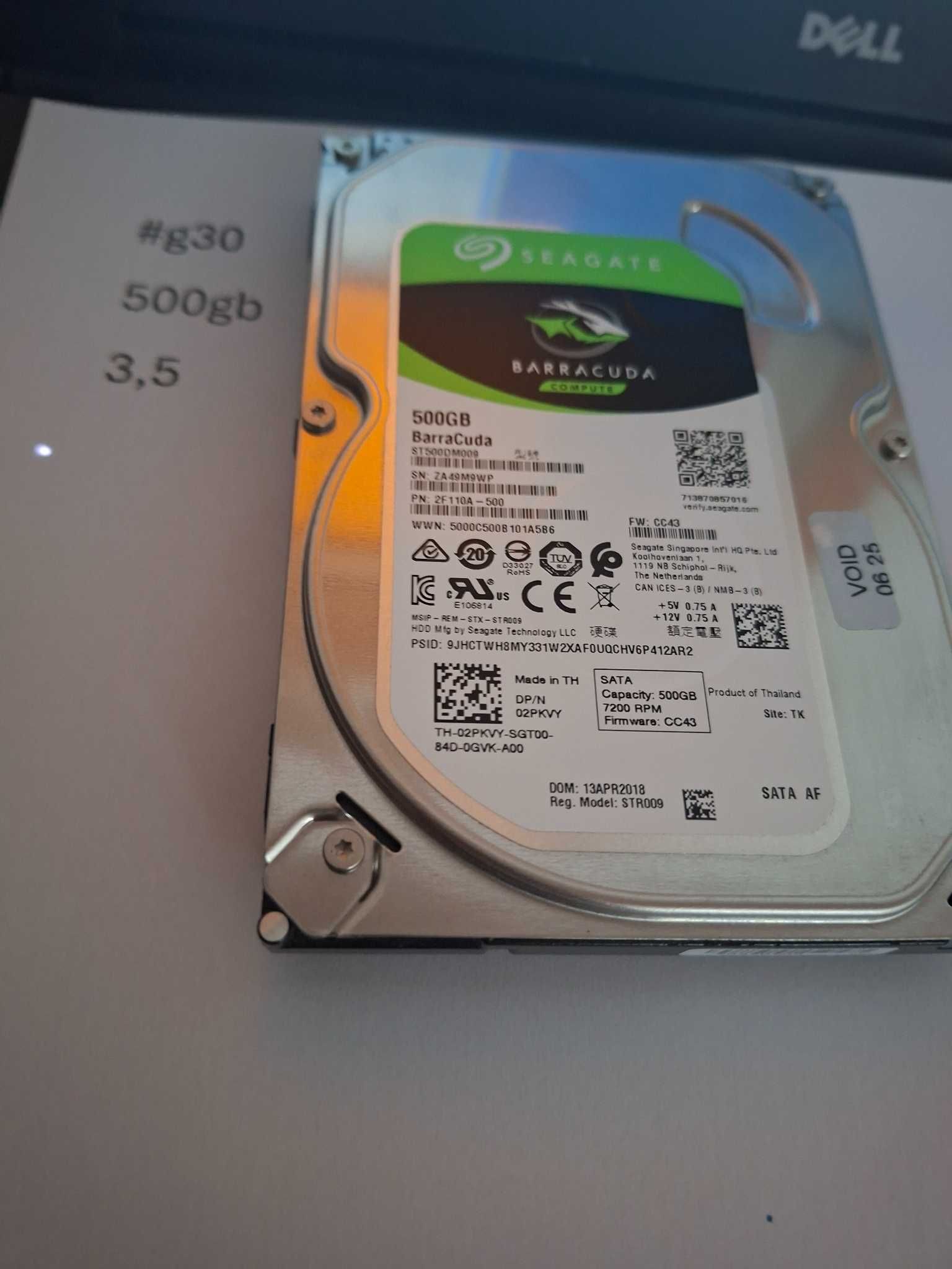 dysk twardy 500gb 3,5 sprawny #g30