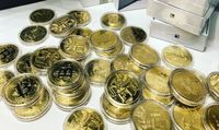 Акція! Монета Eurs Bitcoin. Золотий колір . Є 90 монет. Биткоин!