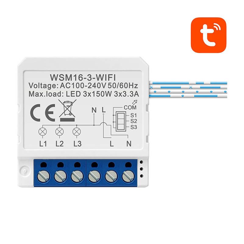 Inteligentny Przełącznik Dopuszkowy Wifi Avatto Wsm16-W3 Tuya