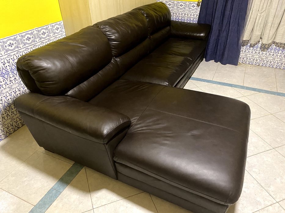 oportunidade! sofá de couro de luxo