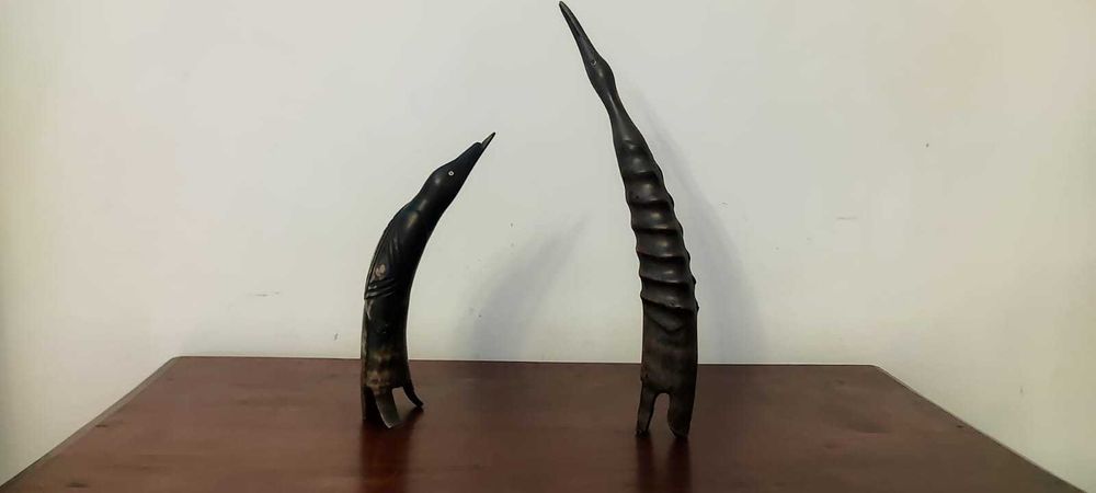 Conjunto de esculturas artesanais