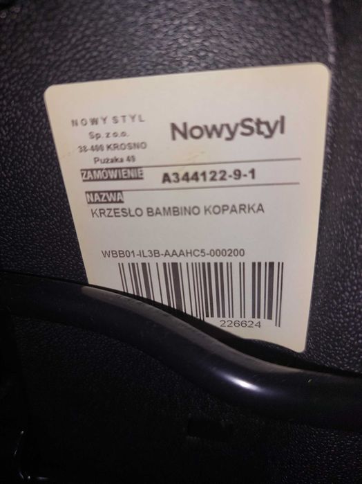 Krzesło obrotowe BAMBINO KOPARKA