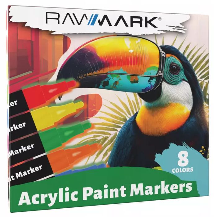 Markery akrylowe (8 sztuk). Rawmark