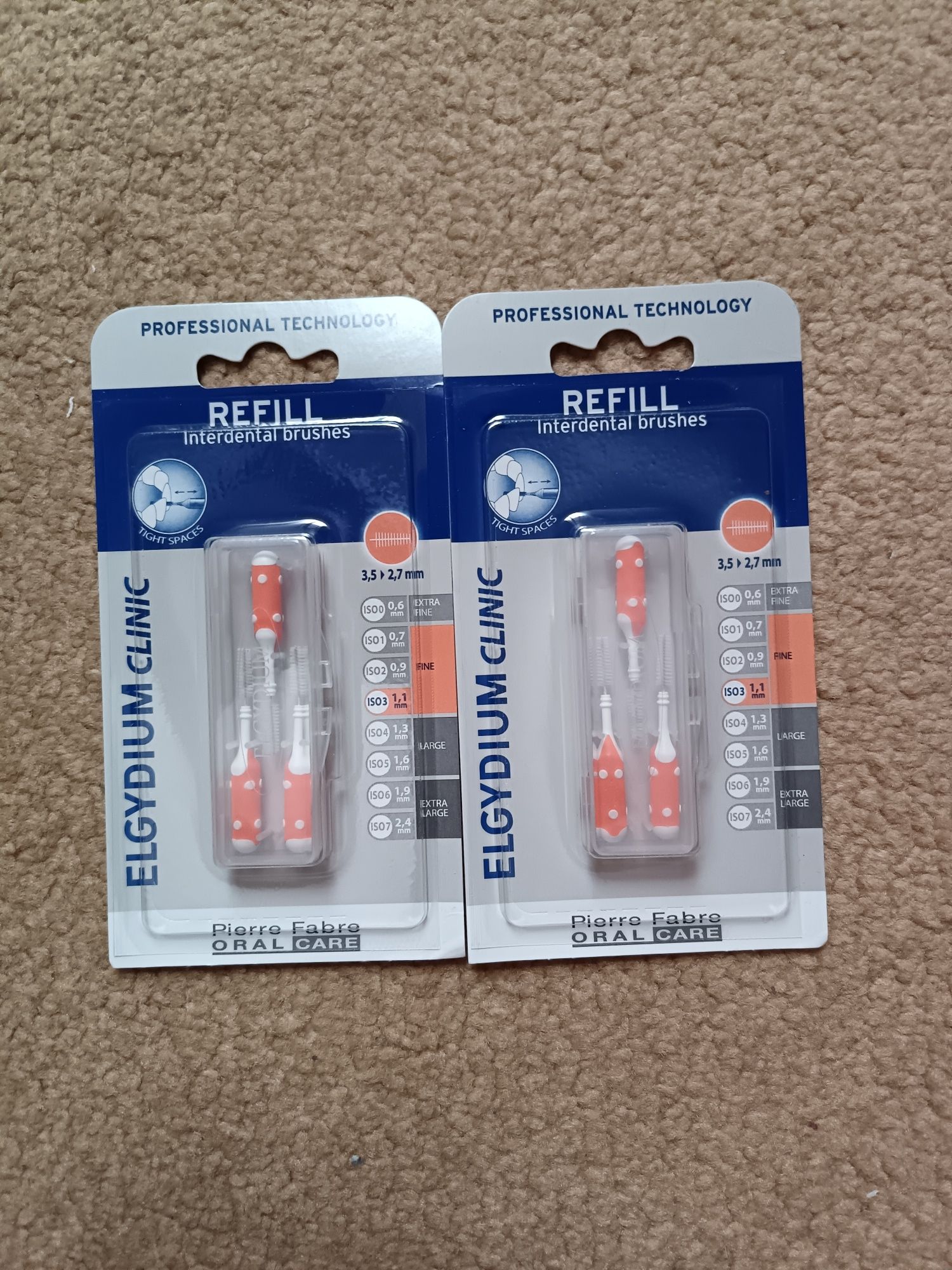 Pack de 2 Elgydium clinic 1,1mm, selado, nunca utilizado