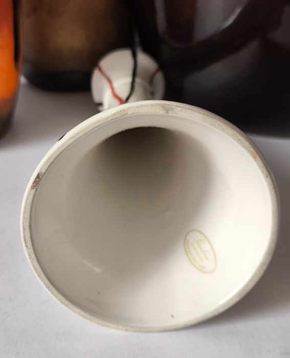 Świecznik piękna stara ceramika