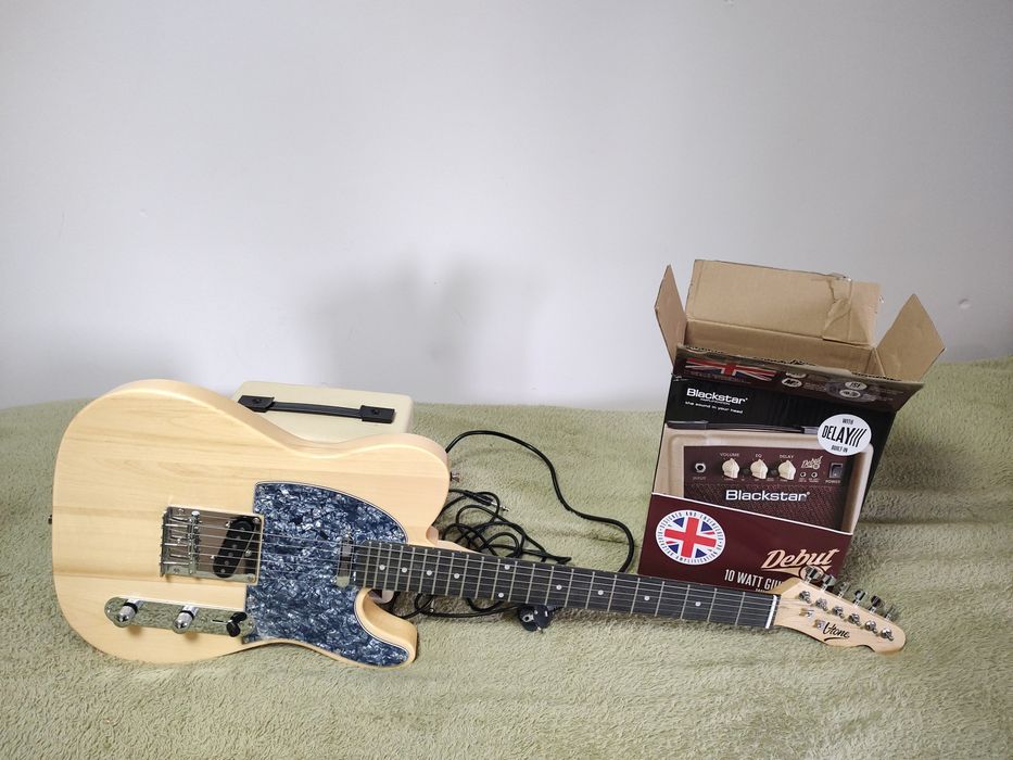 NOWA Vibe Telecaster gitara elektryczna Blackstar Debut 10E piecyk