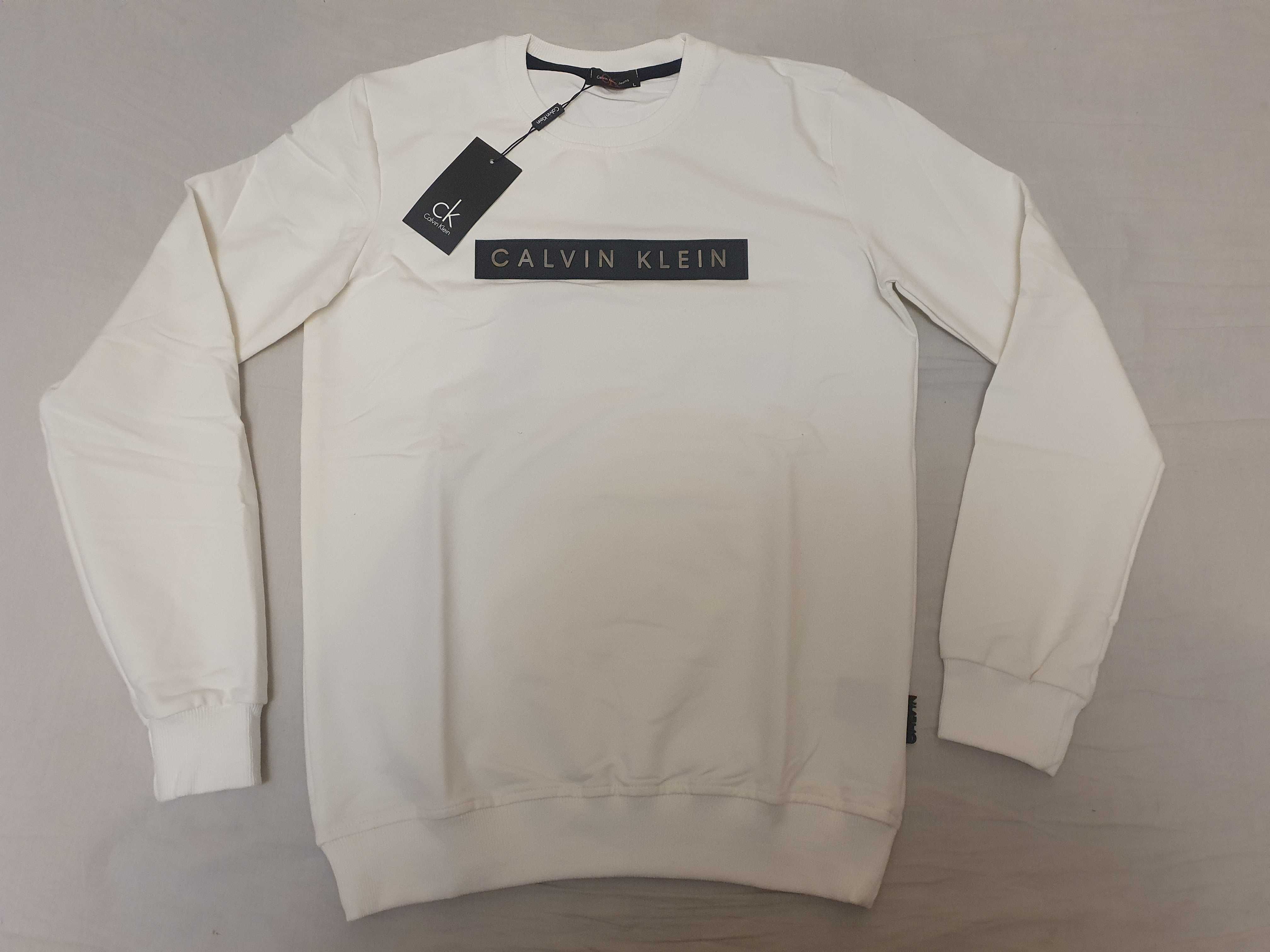 NOWA klasyk bluza Calvin Klein bluzka CK blaszka L od ręki prezent