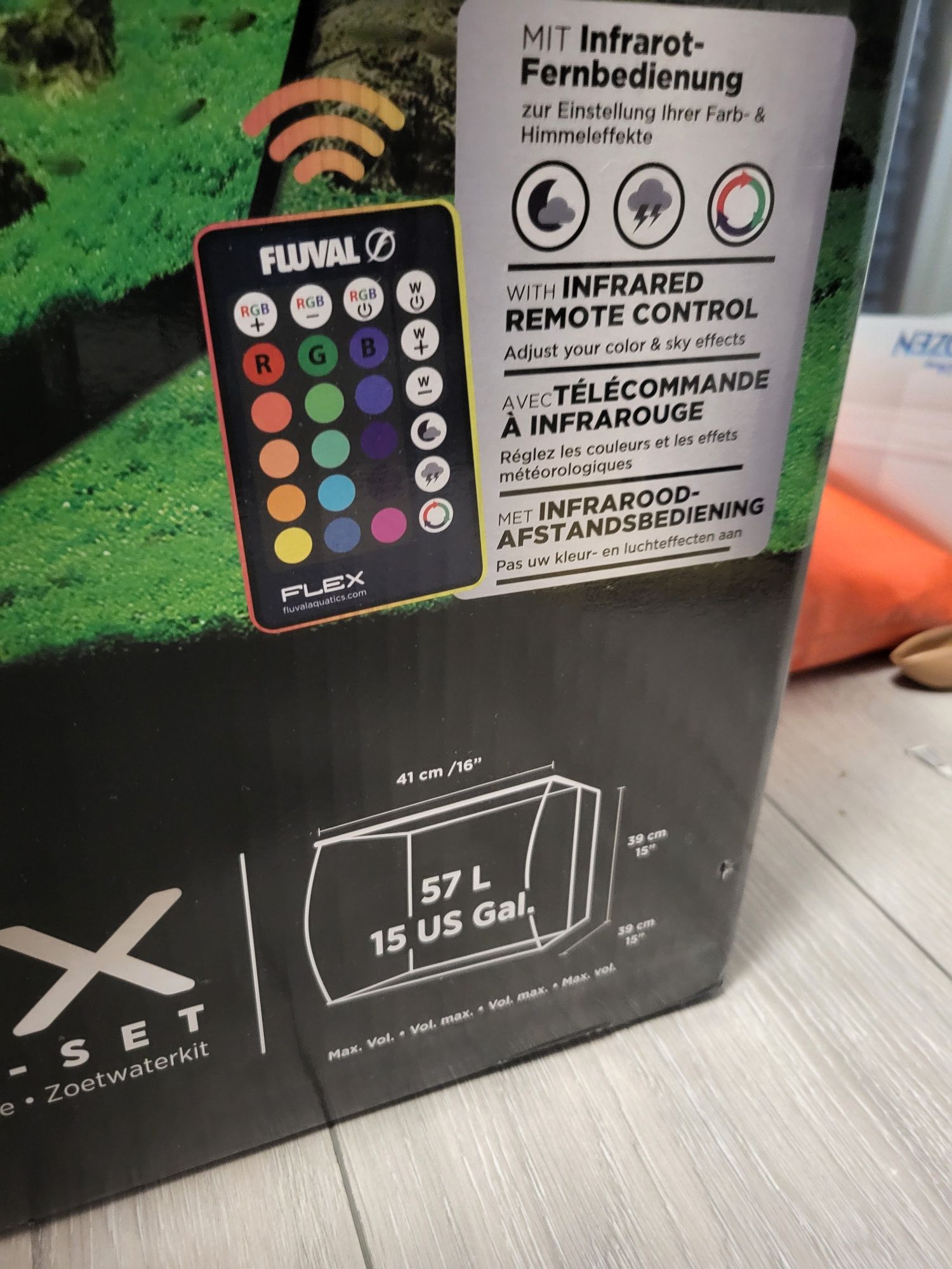 Akwarium fluval flex 57 litrów  komplet led pilot filtr
