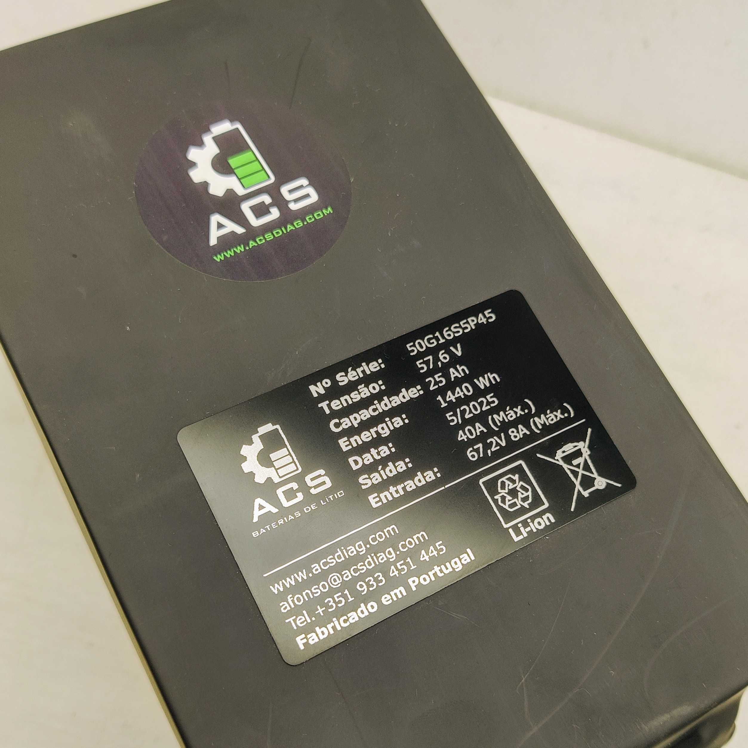 Bateria de Lítio 60V 25Ah Samsung