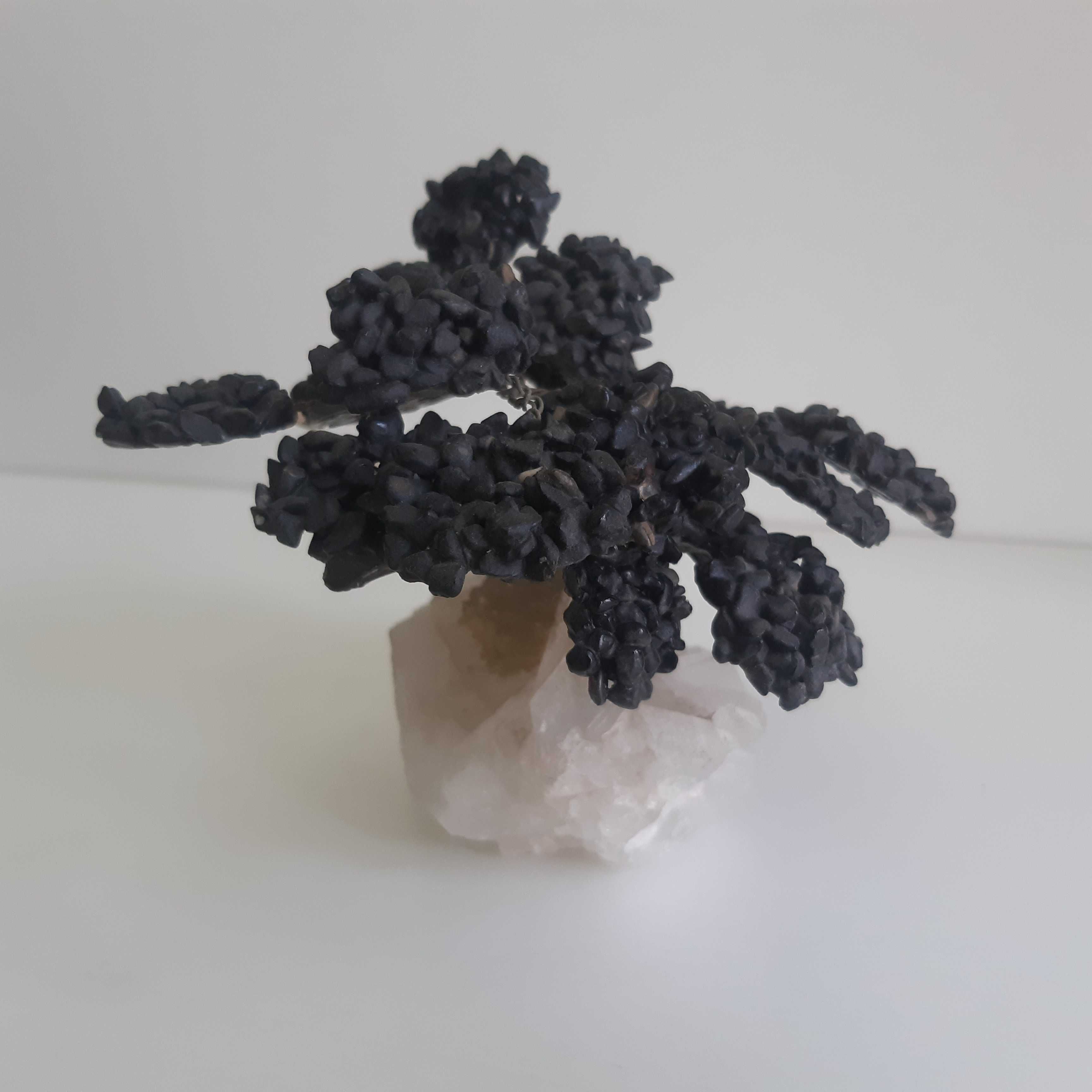 Pequena Árvore Bonsai de Cristais Quartzo Turmalina Negra