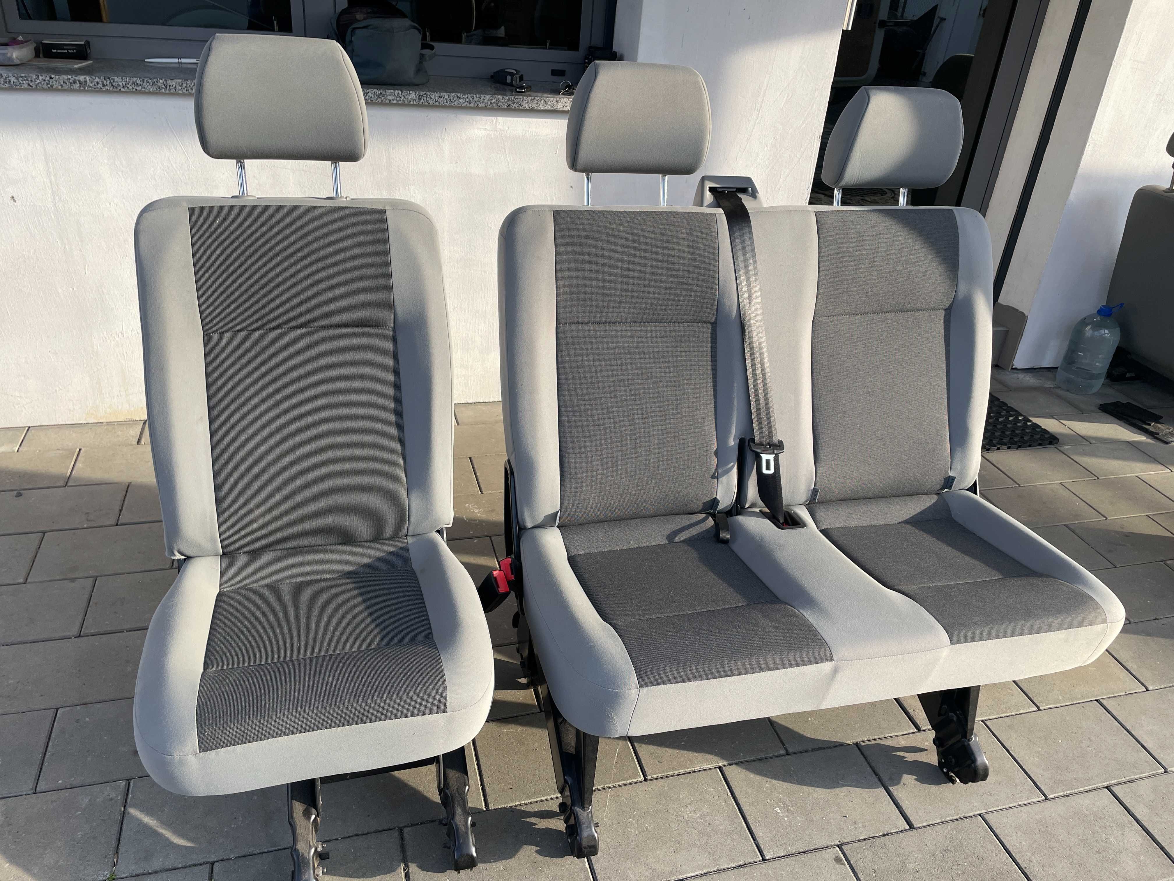 VW T5 caravelle ławka siedzenie fotel kanapa drugi rząd (2+1) T6