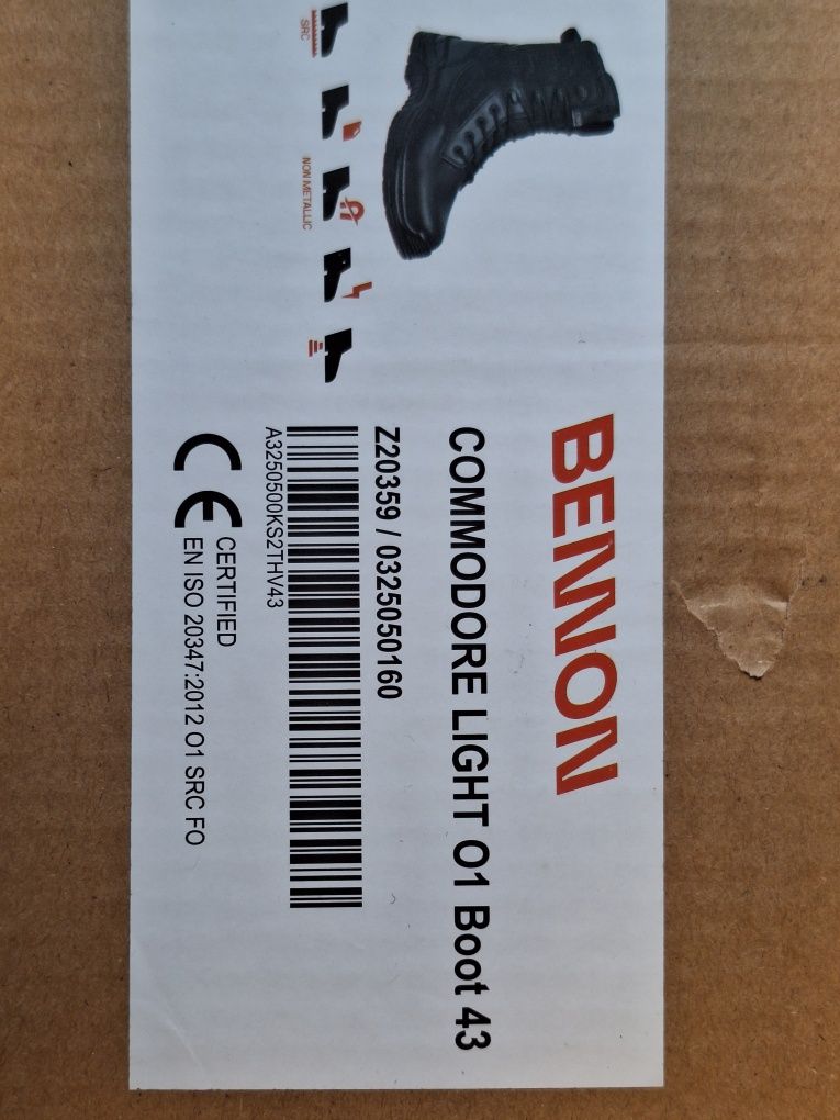 Buty wojskowe Buty Bennon Commodore Light 01 Black.Rozm 43 Wysokie but