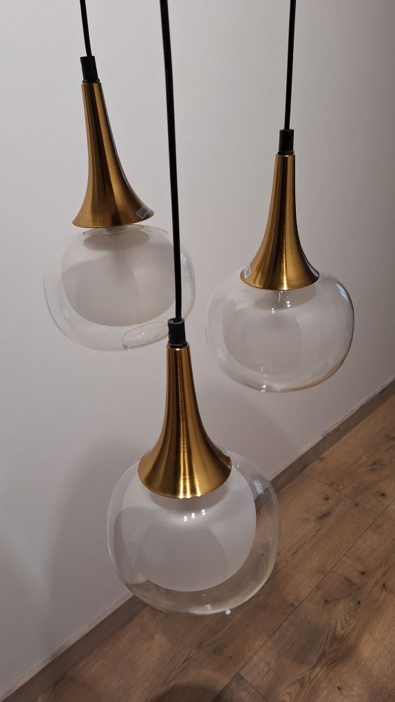 Lampa wiszaca Italux Konilla 3 punktowa G9 mosiadz